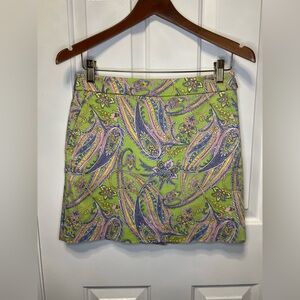 Ralph Lauren Golf Lime Green and Purple Paisley Skort